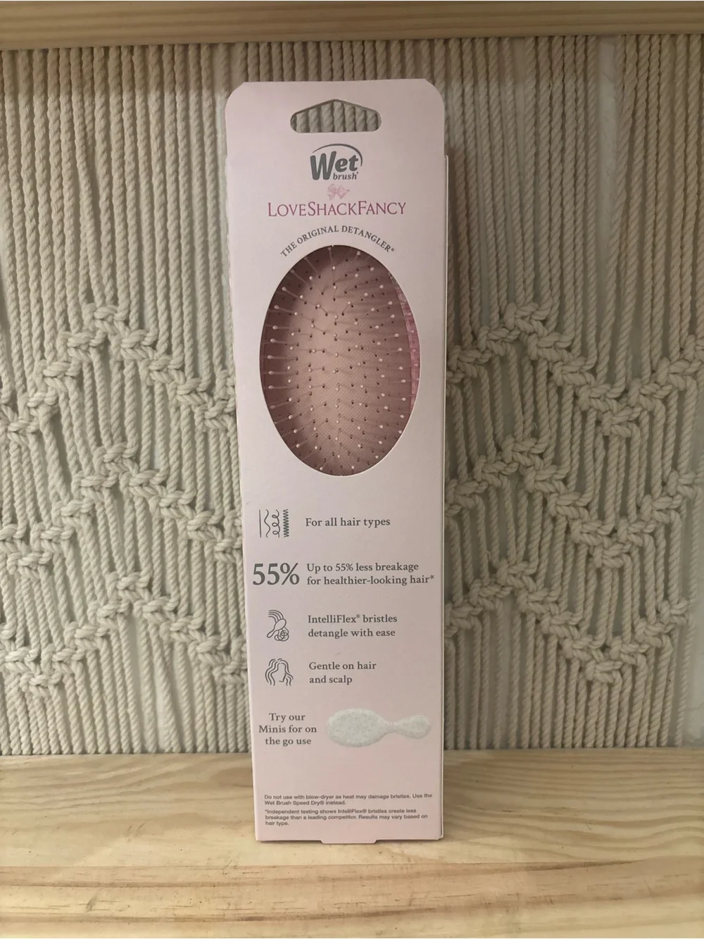 LoveShackFancy Pink Floral Wet Brush Original Detangler